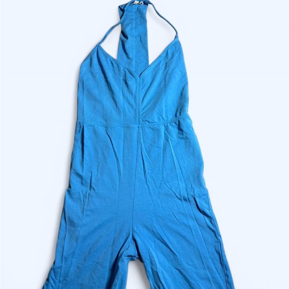 Zara Blue Halter Jumpsuit